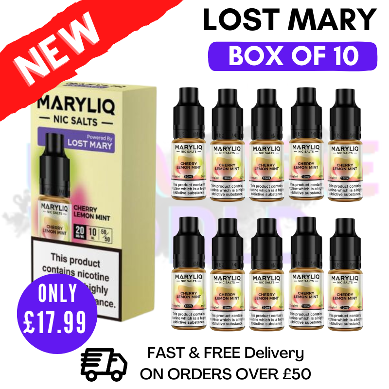 Cherry Lemon Mint MaryLiq Nic Salt BOX OF 10