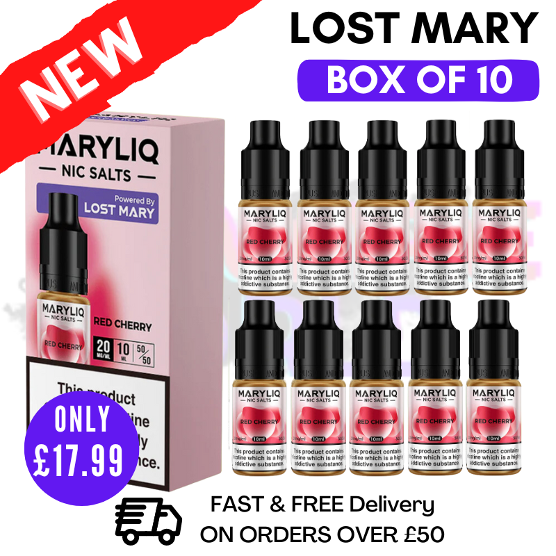 Red Cherry MaryLiq Nic Salt BOX OF 10