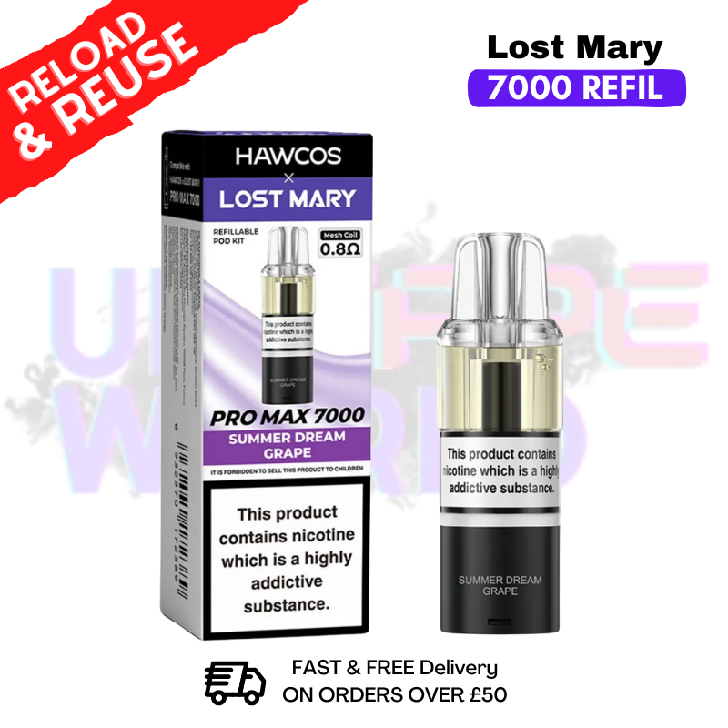 Summer Dream Grape Lost Mary 7K 7000 Puff Replacement Pods