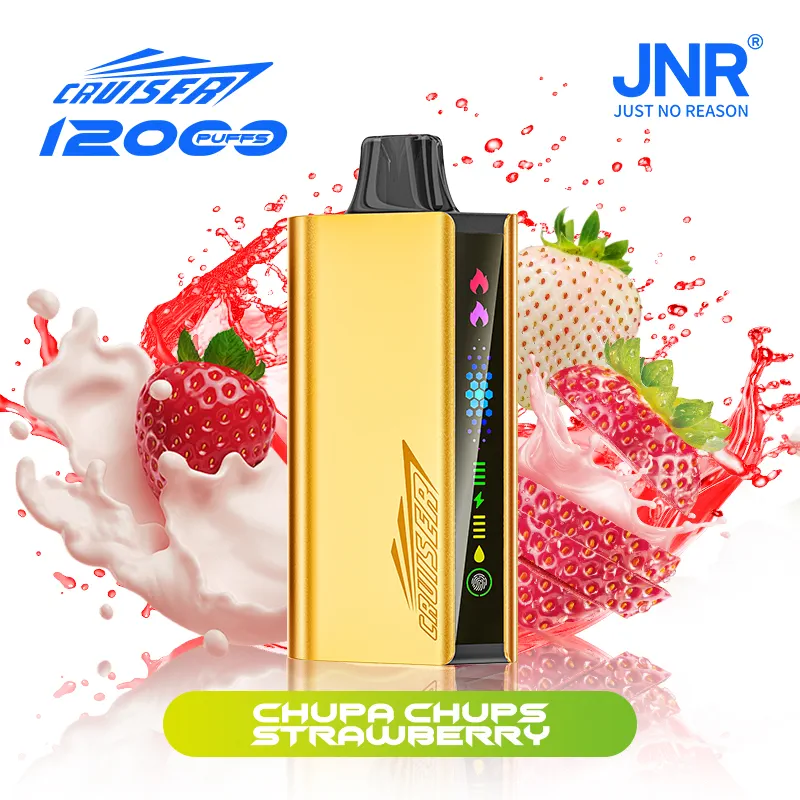 Chupa Chups Strawberry | JNR Cruiser Gold Disposable Vape 12000 Puffs