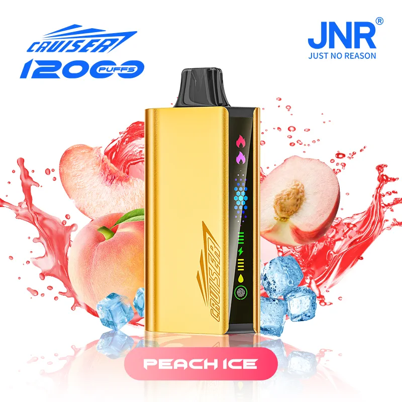 Peach Ice | JNR Cruiser Gold Disposable Vape 12000 Puffs